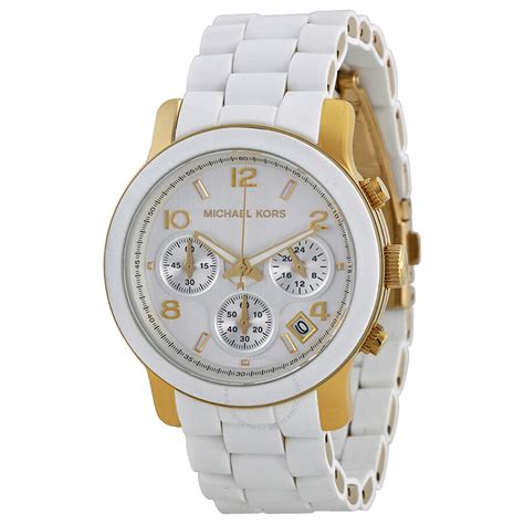 michael kors white runway watch.